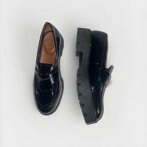 Chunky Y2K Corporate Quiet Luxury Franco Sarto Loafer Black Patent Leather